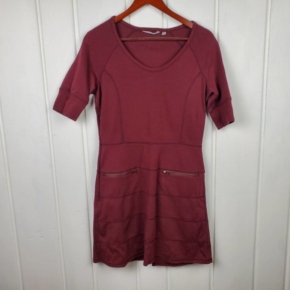 Athleta Dresses & Skirts - Athleta Women's Small Maroon Strata Stretch Ponte Mini Dress